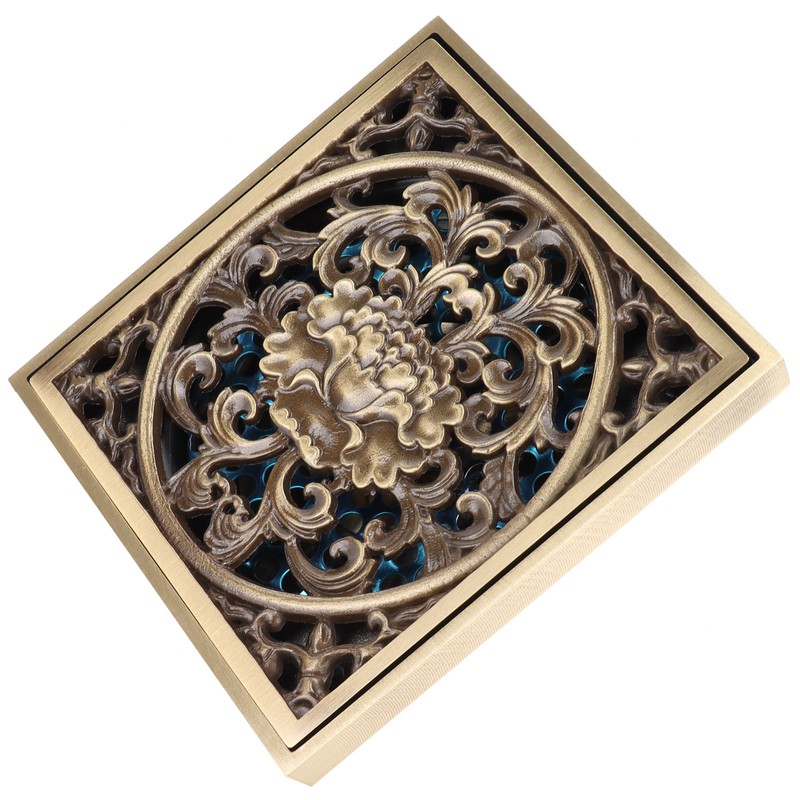 10x10cm Floor Drain Antique Copper Anti Odor Bathroom Floor Drainer