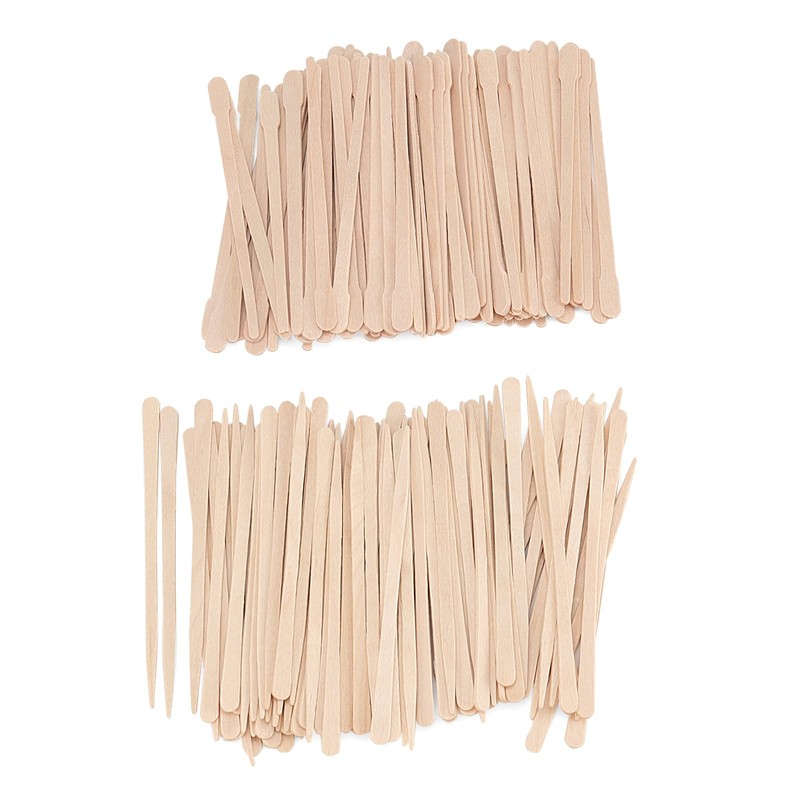 JOIKIT 1000 PCS Eyebrow Wax Sticks, 2 Style Wooden Wax