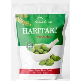Kailash Herbals Organic Haritaki Powder 1lb,  Detoxification & Improve Digestion
