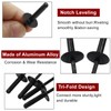 Zorveiio 100Pcs Black Aluminum Tri-Fold Exploding Pop Rivets 3/16 Large