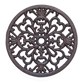 Marvells Cast Iron Decorative Round Circular Kitchen Trivet