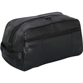 Bellino Leather Toiletry Kit, Black