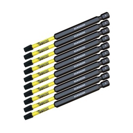 10 x SabreCut SCRSQ289_10 89 mm SQ2 Square Magnetic Impact Wrench Drill Bits Set Single-Ended High Performance for Dewalt Milwaukee Bosch Makita and others