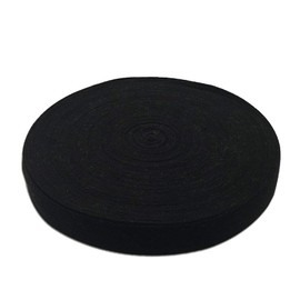 Natural Cotton Twill Tape 50 Yards Bunting Bias Tape 3/4 Inch Herringbone Webbing Tape Roll for Apron Sewing Dressmaking Craft (Black)