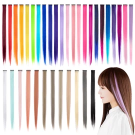 Classe Easy Clip In Mesh Hair Extensions, Set of 6, Solid Color, Gradation, Pink C