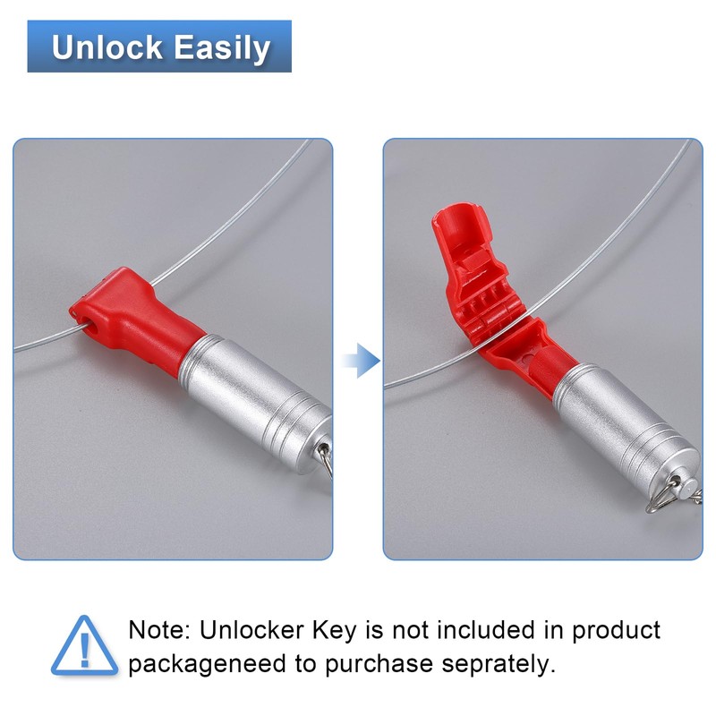 sourcing map 100pcs Peg Hook Locks Stop Locks, 4mm ABS