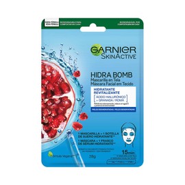 Garnier Skin Active Garnier skin active hidra bomb mascarilla facial en tela hidratante revitalizante con granada acido hialuronico de origen natural