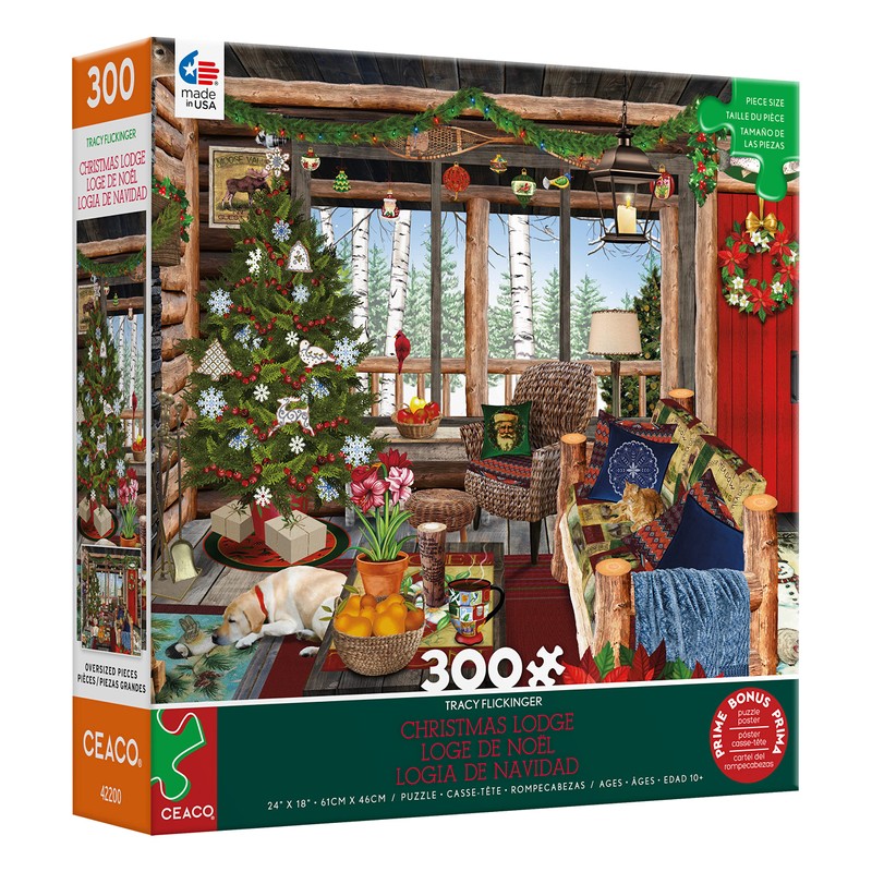 Ceaco - Tracy Flickinger - Christmas Lodge - 300 Piece