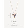 Einzelstück Necklace with Bird Pendant 925 Sterling Silver Zirconia, Gold,