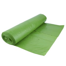 IDEA HOME - Pack of 25 LDPE Rubbish Bags Rubbish Bags Rubbish Bags Disposal Waste Separation Green 120 L