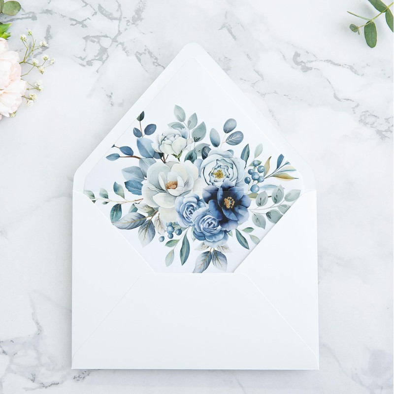 PONATIA 50PCS A7 Euro Flap Envelopes, 5.25 x 7.25'' Liner