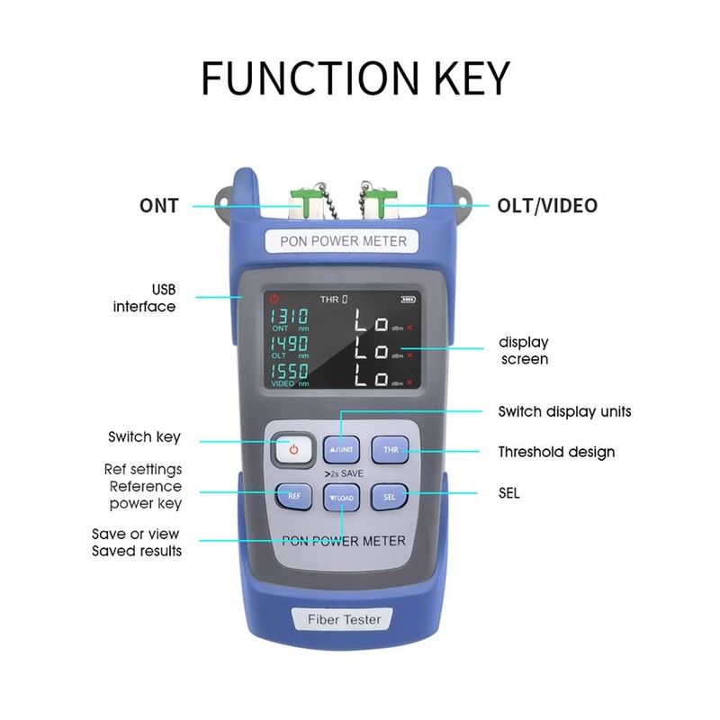 Handheld PON Power Meter Optical Fiber Tester Network Ten Data