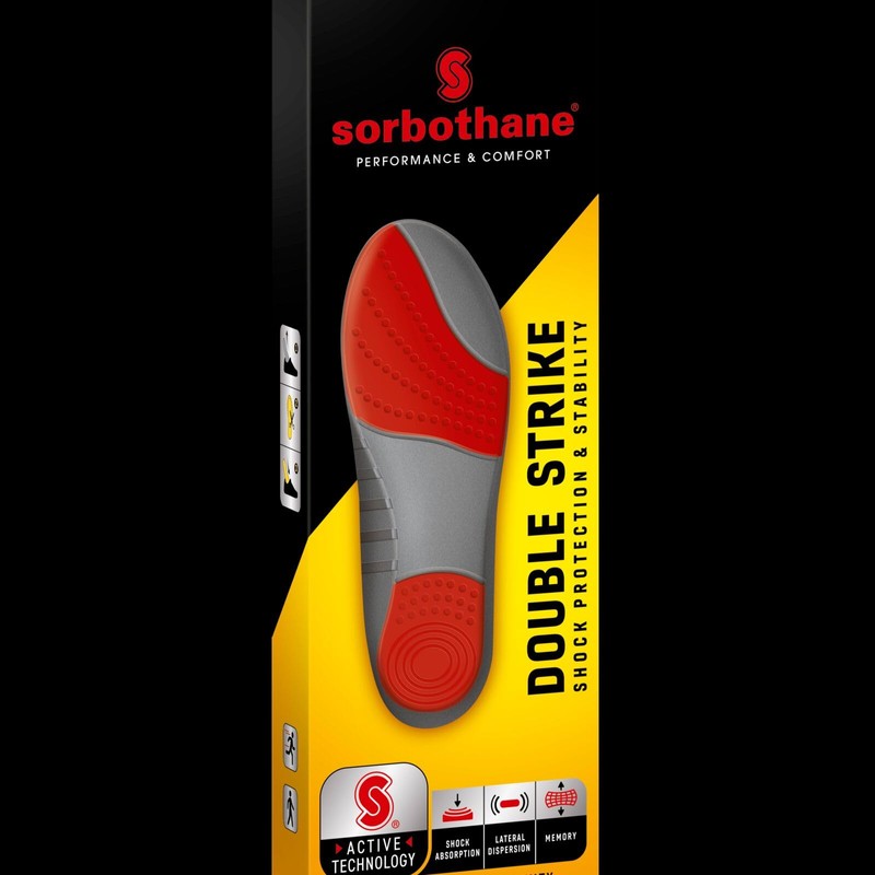 SORBOTHANE Double Strike Insoles for Men and Women Antibacterial Shock