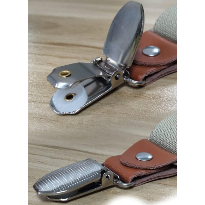 Laquest Y-Type Suspenders, 1.0 inch (25 mm) Wide, Back Side,