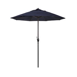 California Umbrella 7.5' Rd Casa Series Alum Patio Umbrella, Crank Lift, Auto Tilt, Navy