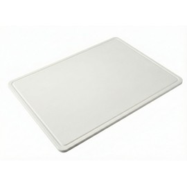 Extra Large 20 x 15 Plastic Cutting Board with Groove - Heavy 1/2" Thick White HDPE Poly, Long Lasting and NSF Approved for Restaurants and Commercial Kitchens - Weight 5lb