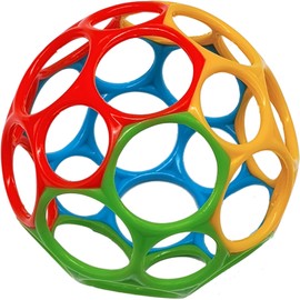 DOHE Educa - Sensory Ball for Babies - Lightweight and Flexible to Grip, Newborn and Toddler, Diameter 9.5 cm, 4 Colours for Visual Stimulation, Chewing and Playing, BPA Free