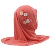 Modest Beauty girls Muslim Islamic Scarf Hijab Handmade flower lovely Rhinestone Headscarf for Kids, Watermelon, One Size