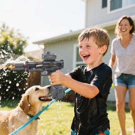 Electric Water Gun for Kids Adults,Water Blaster Squirt Guns with Flashing Muzzle,Range up to 32ft,Summer Outdoor Beach Swimming Pool Party Toys Gifts for Boys Girls Ages 8 9 10 11 12 13 14