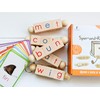 LITTLE BUD KIDS Spin-and-Read Phonics Toy, Rotating Wooden Reading Blocks