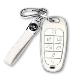 MILD EAST For Hyundai Key fob Cover Fit for 7 Buttons 2023 2022 2021 2020 Hyundai Sonata Santa fe Tucson TPU Key Fob Case Protector