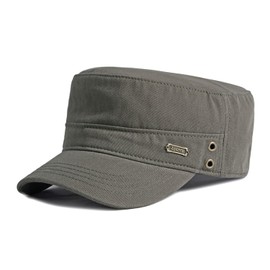 Lovechic Men's Work Cap, Hat, Short Brim, Plain, 100% Cotton, Fashionable, Spring, Summer, Autumn, Winter, 22.0 - 23.6 inches (56 - 60 cm), Size Adjustable, bronze-2, 56 to 60 cm