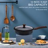 Vinchef Nonstick Deep Frying Pan Saute Pan with Lid, 12in/5.5Qt