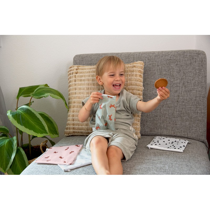 LÄSSIG Reusable Storage Bag Snack Bag 2pcs/Snack Bag Little Forest