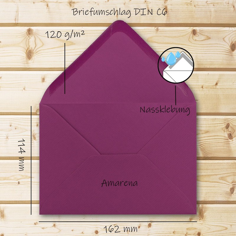 Neuser FarbenFroh Envelopes C6 162 x 114 mm Wet Adhesion
