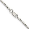 GlittersandGold Sterling Silver 2mm Diamond-cut Round Box Chain Necklace