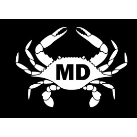 Oracal 651 Maryland Crab decal sticker window decal mailbox decal laptop decal - Black