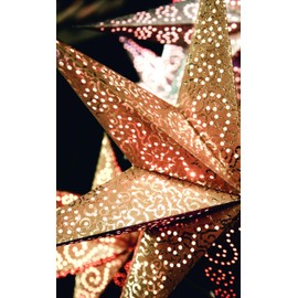 Star Antique Papierstern, Papier, Gold