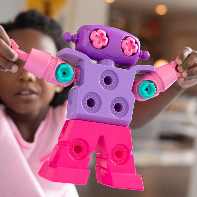 Educational Insights Design & Drill Sparklebot Robot Toy, 23-Piece Set,