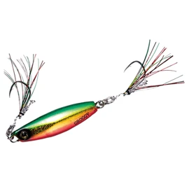 Hayabusa FS416 Jack Eye Grokki Metal Jig, 1.1 oz. (30 g), #4 UV Red-Green-Gold FS416