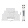 Digital Electricity Meter, 220 V Single-Phase DIN Rail Electricity Meter,