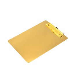 dodtazz Binder, Clipboard, Gold, Stainless Steel, Document Organizer, Folder, Strong Fixed, 7.1 x 9.8 inches (180 x 250 mm)