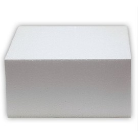 Oasis Supply Dummy Square Cake, 18" x 18" x 3", White