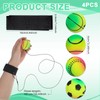 LEOINAER Pack of 4 Wrist Return Ball with String, Springball,