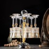 Elegant Desktop Crystal Glass Stemware Rack/Rotate 8 Wine Glass Storage