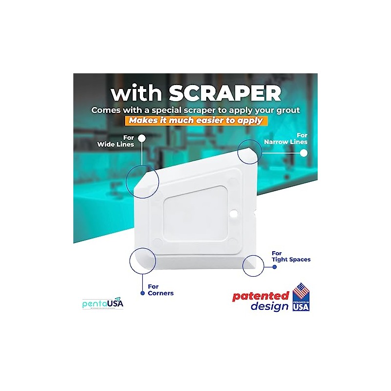 Tile Grout Repair Kit - Gray - Premixed Acrylic Sanded