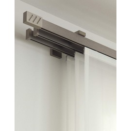 Gardinia End piece rectangular, 2 x end cap, aluminium, brushed steel, for aluminium profile with inner rail Luxor rectangular, metal, 4 x 2 x 1 cm, 2