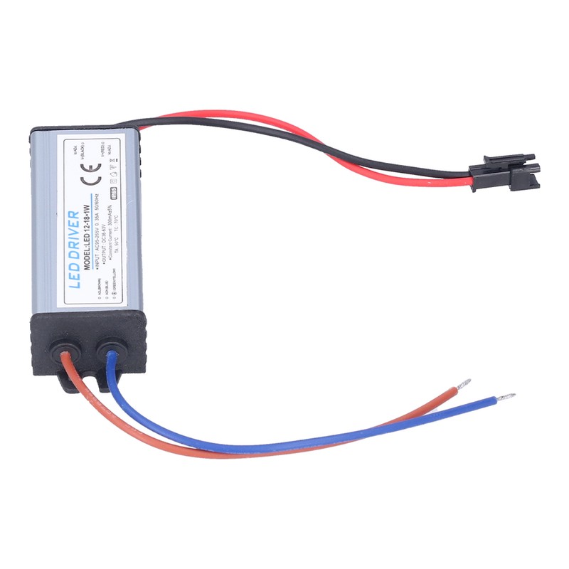 12‑18X1W 300mA LED Driver AC95‑265V/DC36‑63V Waterproof LED Power Driver for