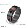 HMOOY Stainless Steel Spinner Ring, Playing Card Spade Ace Poker