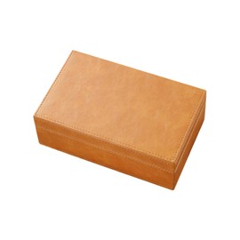 Mulcort Faraday Box, car key signal blocker box, car key signal blocker, Leather RFID Signal Blocking Shield Box, Anti-Theft Signal Blocking Cage for Car Key Fob Phone（Yellow）