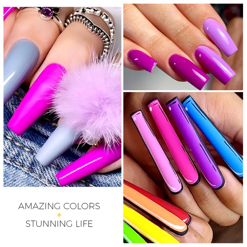BURANO Poly Extension Gel Nail Kit, 6 Colours Nail Poly