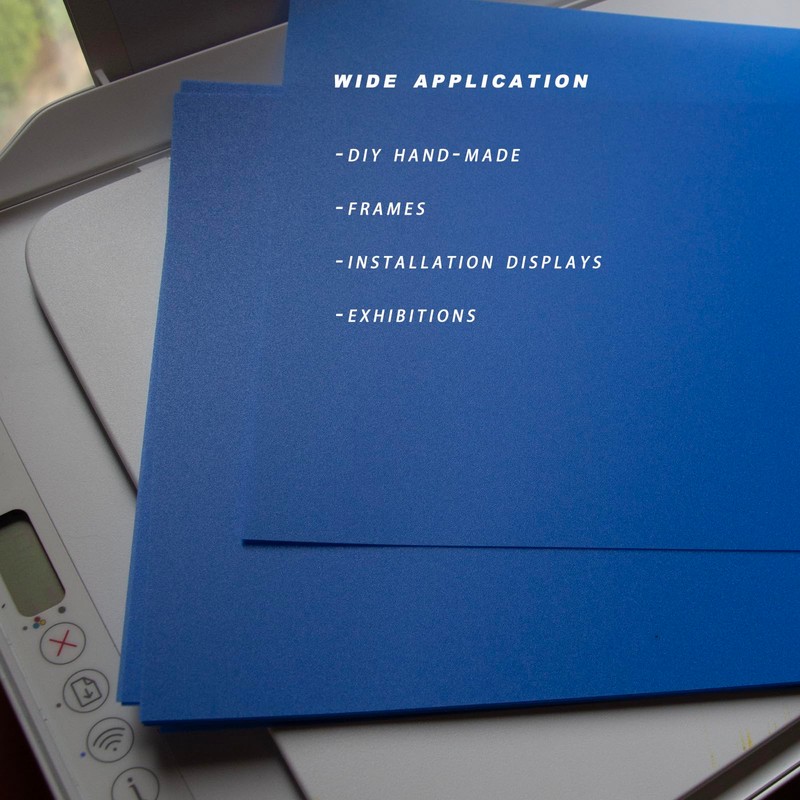Incontesta 10 Pcs A4 Size Blue Opaque Rigid Plastic Sheet,