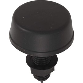 Air Button, Herga, Mushroom, 13/16" hs, 2-1/4"fd, THD, Black
