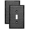 Monarch Abode 1-Gang Toggle Wall Plate, Hand Hammered Metal Single