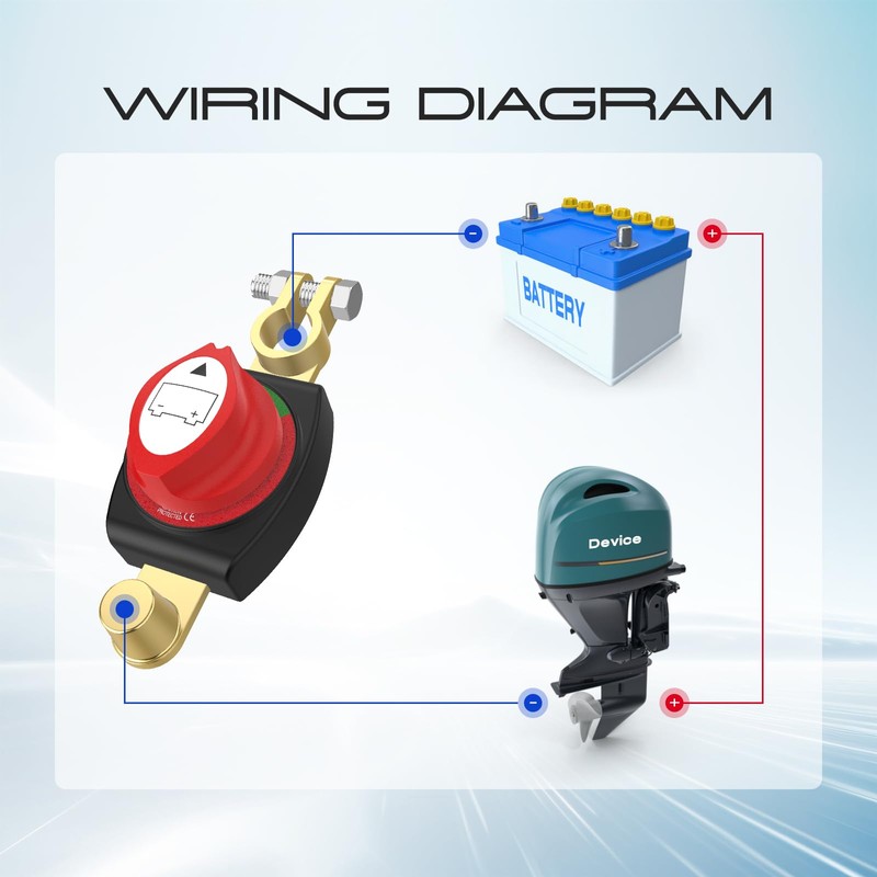 Top Post Battery Disconnect Switch, CNAODUN Battery Cut Off Switch