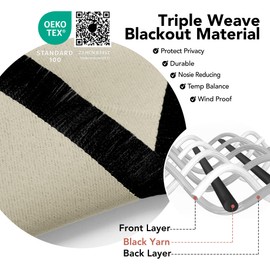 Deconovo Short Curtains Panels, Match with Drapes Functional Curtain for Bunk Beds/Closet, RV/Basement Small Window Curtains, 2 Panels, Beige, W30 x L24